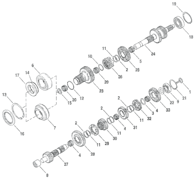GHDP GEAR, 1ST, INPUT SHAFT XL06-22 (GB)