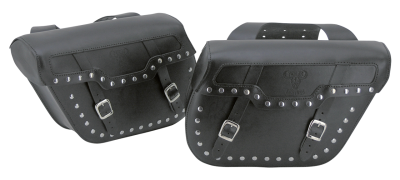 Texas Leather saddlebags 10L, studded (GB)