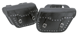 Texas Leather saddlebags 10L, studded (GB)