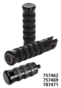 FWD ctrl O-ring pegs +4" black ST18-up (GB)