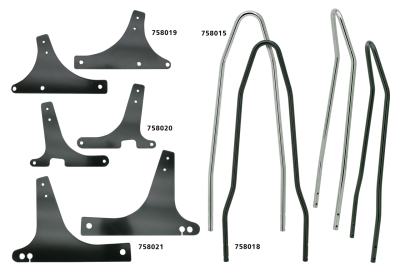 Black Sissybar sideplates FXD91-17 (GB)