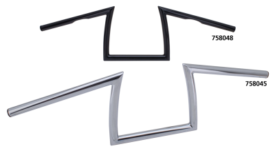 ZCP Donkey bar 1" Blk dimpled 6-1/2" (GB)