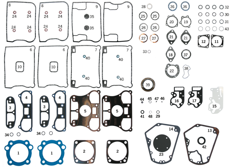 10pck Gasket EFI - backplate BT95-98 (GB)