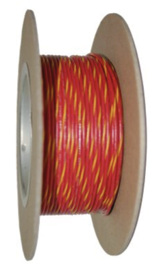18-Gauge RED/YELLOW STRIPE 100 Spool Pr (GB)