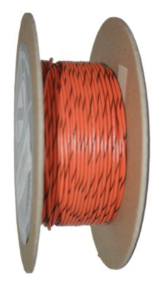18-Gauge ORANGE/BLACK STRIPE 100 Spool (GB)