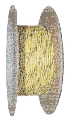 18-Gauge YELLOW/BLACK STRIPE 100 Spool (GB)