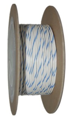 18-Gauge WHITE/BLUE STRIPE 100 Spool Pr