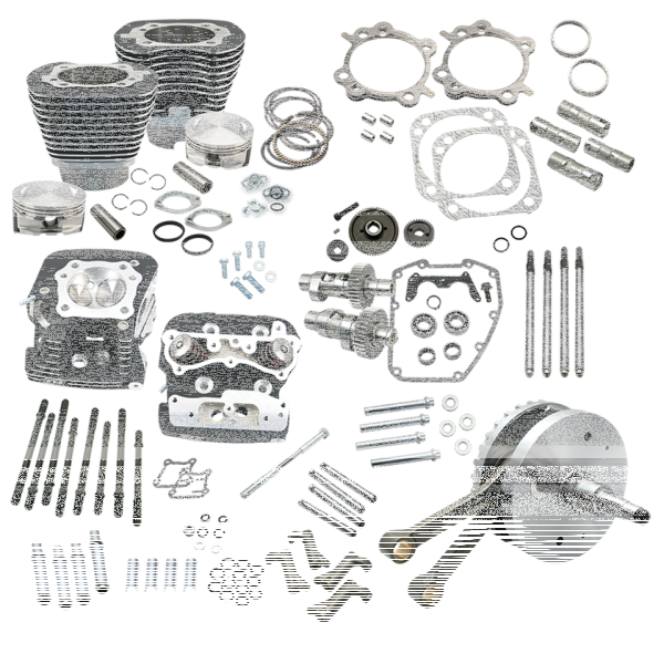 S&S 124HSU kit TC88B01-06 w/heads black (GB)
