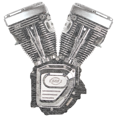 T124A engine, black w/o Induction/Ign (GB)