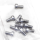 10pck Fillisterhead screw 10-32x3/8, WhP (GB)