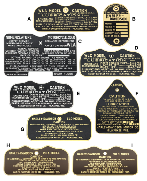 cautionplate early 42WLC military brass (GB)