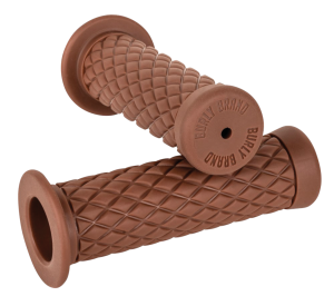 Burly Rubber Diamond Grips 22mm Brown