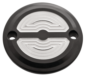 JM Timing Cover Milled Blk FLH/T17-Up