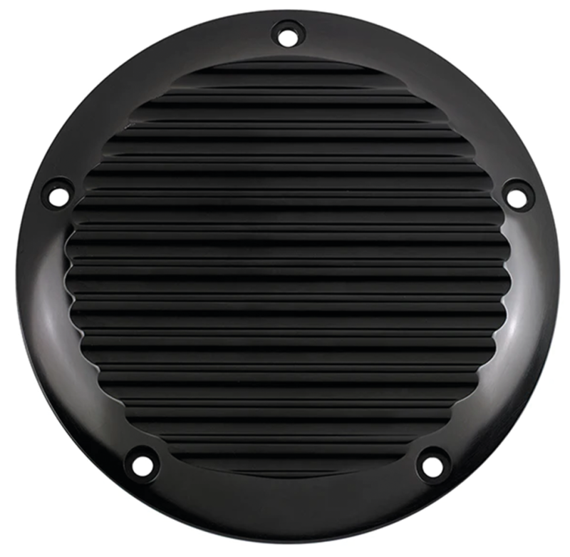JM Derby Cover Finned Blk BT99-18 (GB)