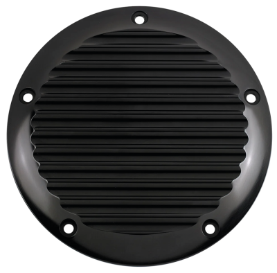 JM Derby Cover Finned Blk FLH/T15-Up (GB)