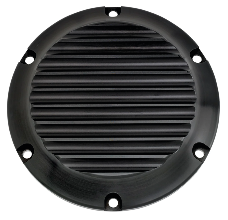 JM Derby Cover Finned Blk XL04-22 (GB)