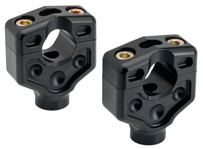 JM Risers 2" Dual Clamp Black