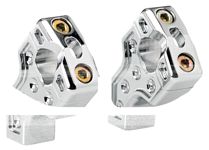 JM PB Risers 2.5" Dual Clamp Chrome (GB)