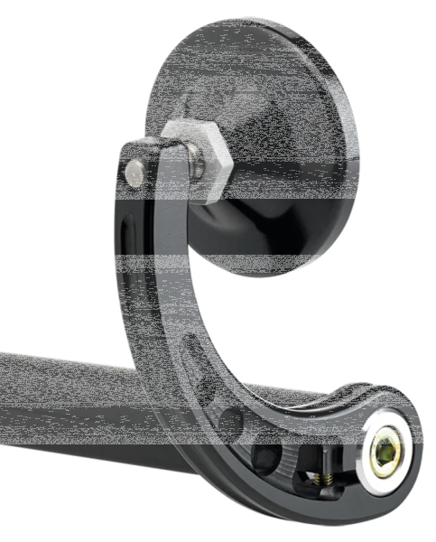 JM Bar-End Mirror 2-1/4" Stem C Black (GB)