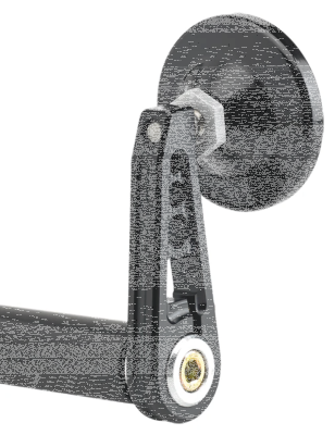 JM Bar-End Mirror 2-1/4" Stem D Black (GB)