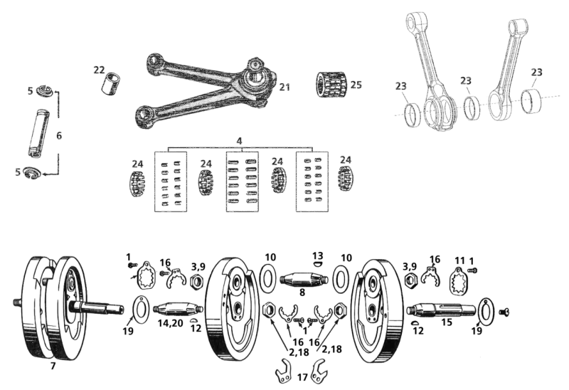 crank pin 3 hole type WL29-up (GB)