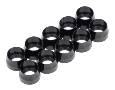 10pck Washers 1/4" Socket Head Black (GB)