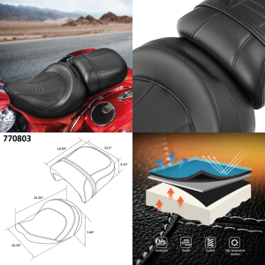 DR+PA Pleated Seat Black Indian14-Up (GB)