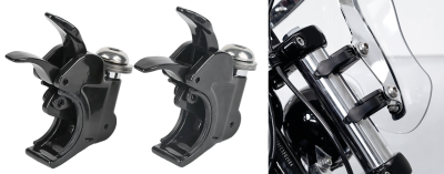 39mm Fork Clamps Black for 1/4 Fairing (GB)