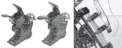 39mm Fork Clamps Black for 1/4 Fairing (GB)