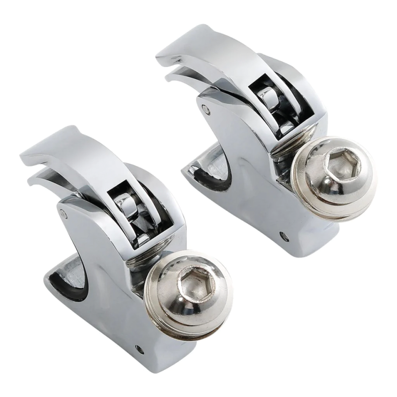 39mm Fork Clamps Chrome for 1/4 Fairing (GB)