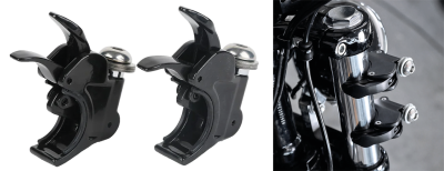41mm Fork Clamps Black for 1/4 Fairing (GB)