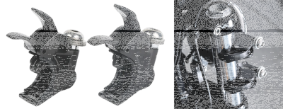 41mm Fork Clamps Black for 1/4 Fairing (GB)