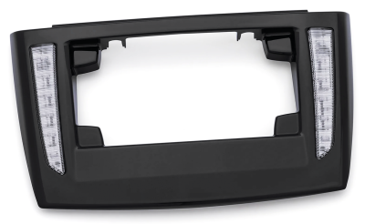 Black License Frame Smoke Lens Tri09-Up