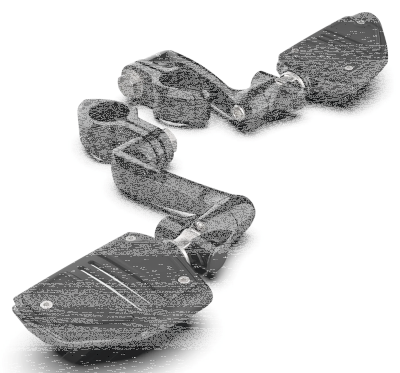 Twin Rail HW Pegs Ext. Blk Male Mounts (GB)