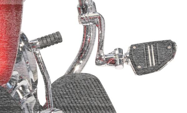 Twin Rail HW Pegs Ext. Chr Male Mounts (GB)