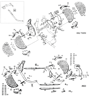 Samwel brake lever stud (GB)