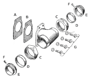 COLONY carb mount kit, parkerized (GB)