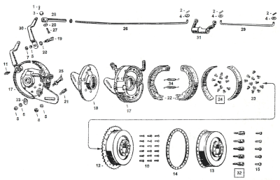 rod rear brake long WL park (GB)