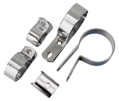 Exhaust clamps Blk Knuckle 1941-47 5Pce (GB)