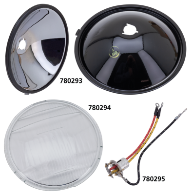 Replica springer headlight mirror w/seal (GB)