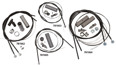 Throttle & spark control kit 49-53 push (GB)