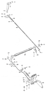 Parkerized shaft lever 2-hole (GB)