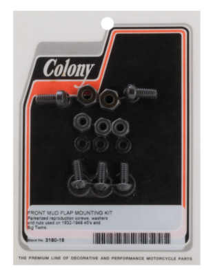 Front mud flap mounting kit parkerized (GB)