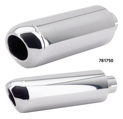 Oval muffler Stainless steel 2" I.D. (GB)