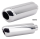 Oval muffler Stainless steel 2" I.D. (GB)