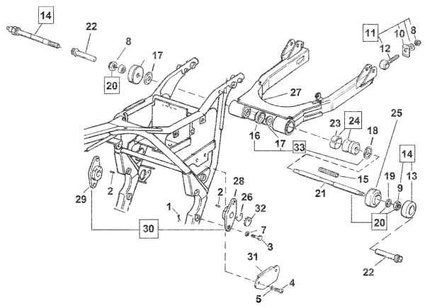2Pck Bushing ring swingarm bearing (GB)