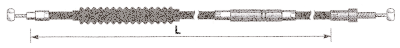 Clutch cable black IC14 L=67" (GB)