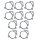 10pck Gasket,Backplate,Super E/G,CV Ad (GB)