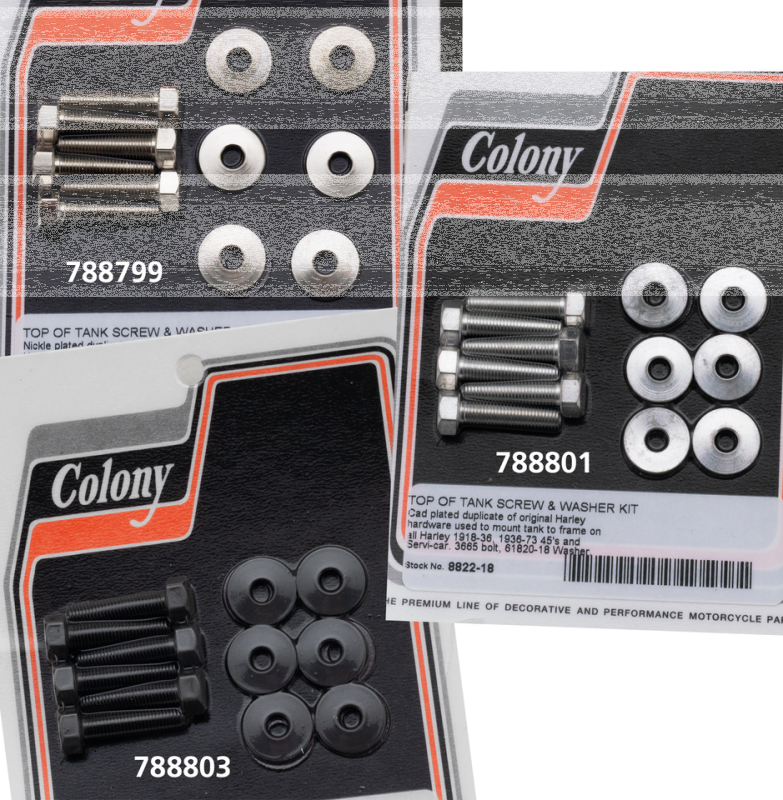 Tank top strip O.S. screw/washer kit WhP (GB)