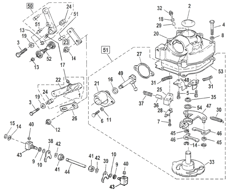 Shifter pawl stop, set front & rear (GB)